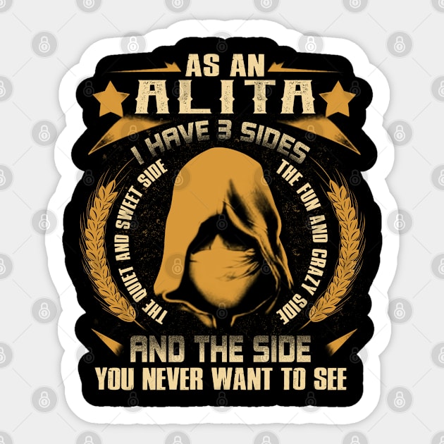 Alita - I Have 3 Sides You Never Want to See Sticker by Cave Store